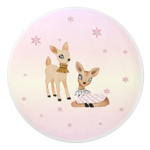 Nutcracker Suite - Hjort Fawns Ceramic Knob Knopp