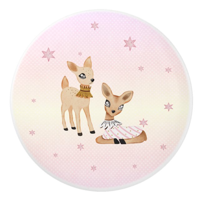 Nutcracker Suite - Hjort Fawns Ceramic Knob Knopp (Framsidan)