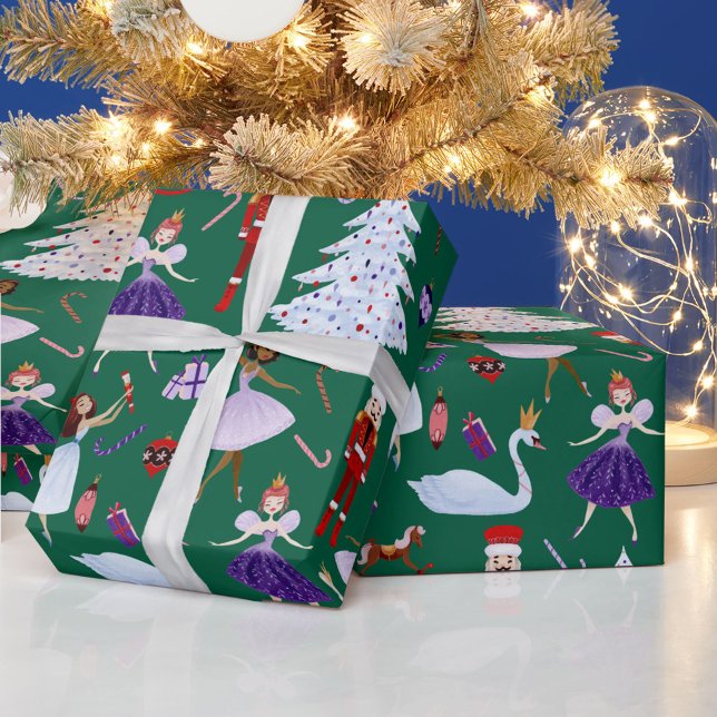 Nutcracker Svan Kung, Ballerina Dancers Soldiers Presentpapper (Skapare uppladdad)