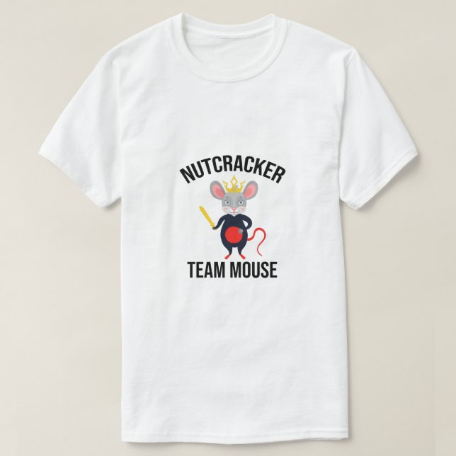 Nutcracker Team Mouse, roligt julklackare T Shirt (Design framsida)