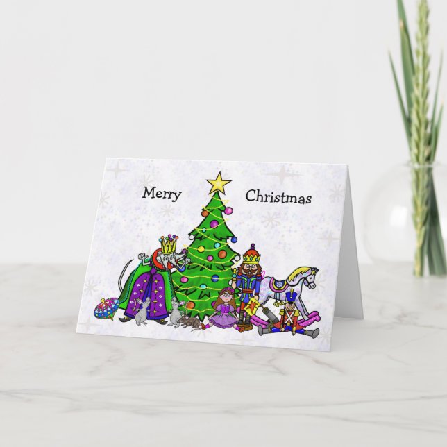Nutcracker-tecken Funny julkort Kort (Framsida)