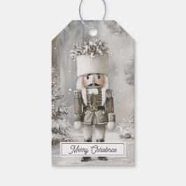 Nutcracker Toy Soldier Christmas Presentetikett