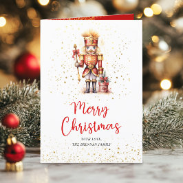 Nutcracker Traditional Festive Botanical-jul Helgkort