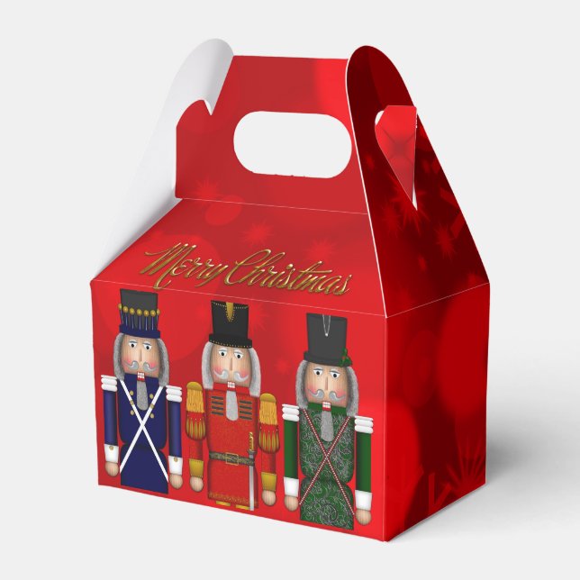 Nutcracker Trio-PARTY FAVOR BOX,Gable Presentaskar (Framsidan Sidan)