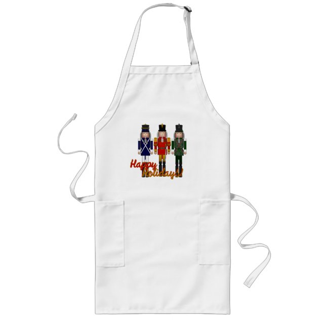 Nutcracker Trio-Red-APRON Långt Förkläde (Framsidan)