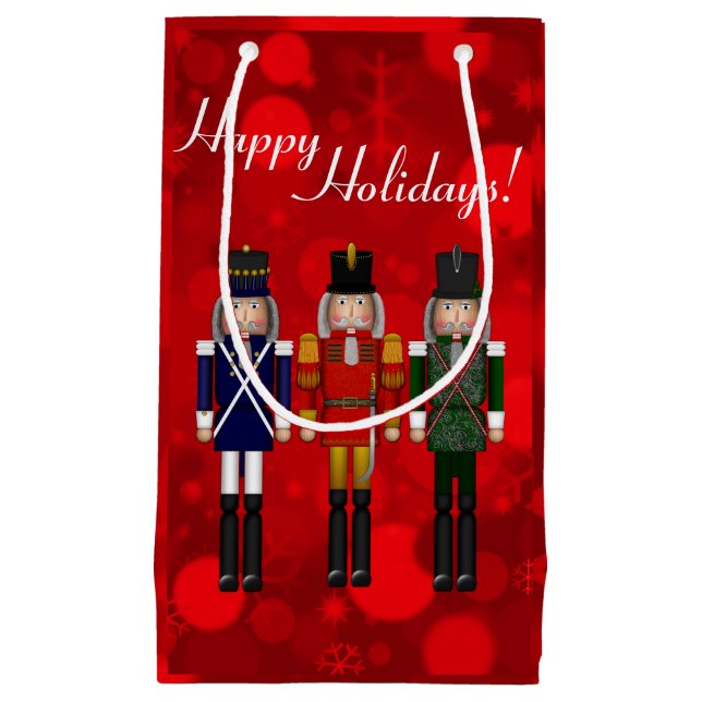 Nutcracker Trio-Red Bokeh-GIFT BAG S (Framsidan)