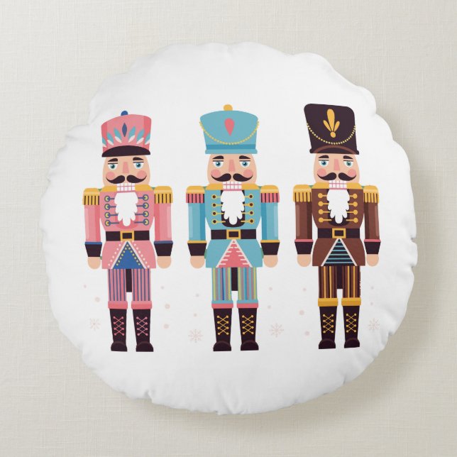 Nutcracker Trio Rund Kudde (Framsidan)
