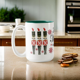 Nutcracker Trio Winter Wonderland Script Snowflake Två-Tonad Mugg
