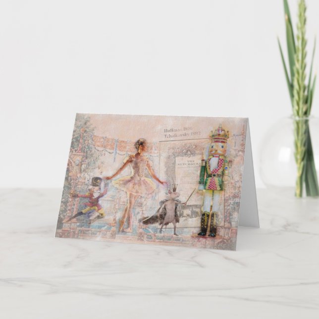 "Nutcracker" Vintage-julkort Kort (Framsida)