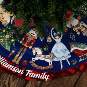 Nutcracker-Vintagen Julsäck - vattenfärg Julgransmatta Borstad Polyester