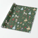 Nutcracker-Vintagen Julsäck - vattenfärg Presentpapper<br><div class="desc">Nutkracker ser papper innerförpackning.</div>