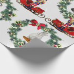 Nutcracker-Vintagen, jultomter Presentpapper<br><div class="desc">Nutcracker-Vintagen Julleigh Lanternor Wrapping Pappert Olika vrak och inre antik lyktor som omger röda vintagar med muskler och knackarsoldater som står på redot</div>
