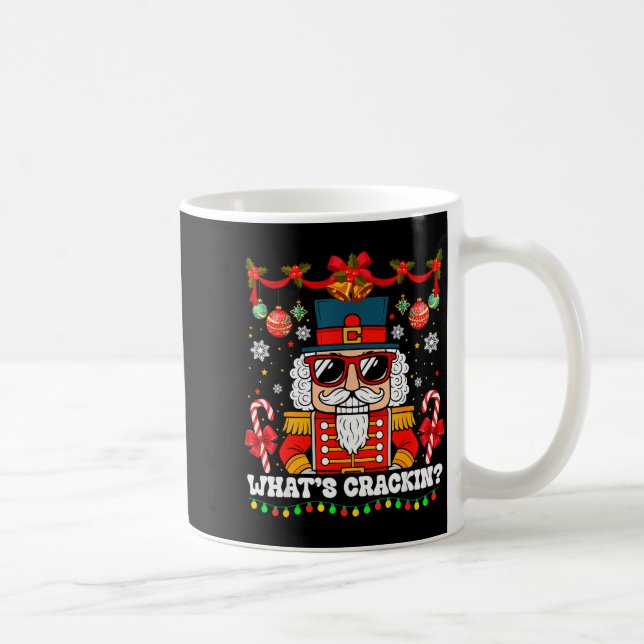 Nutcracker What's Crackin Funny Christmas Men Wome Kaffemugg (Höger)
