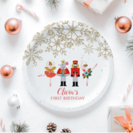 Nutcracker Winter Ballet Guld Snowflake Birthday