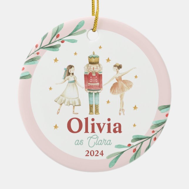 Nutcracker Winter Ballet jul Julgransprydnad Keramik (Framsidan)