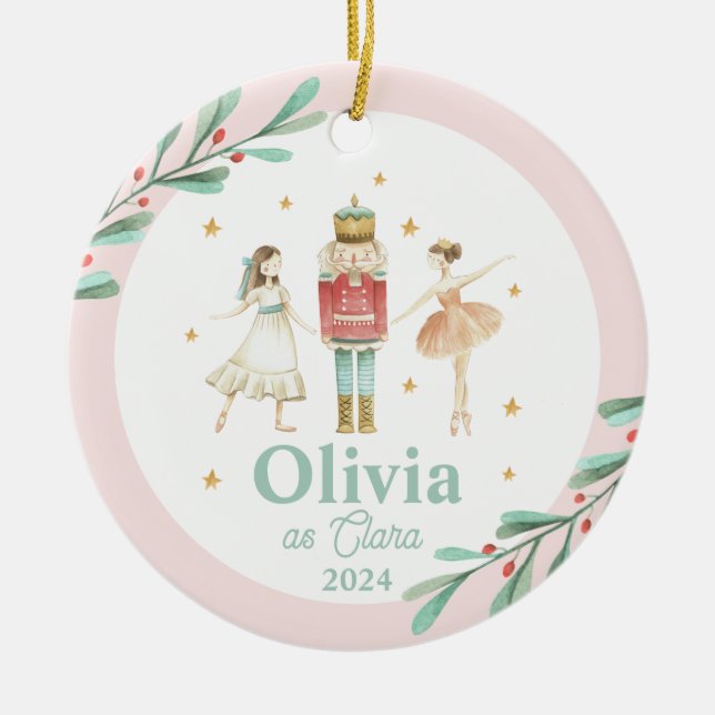 Nutcracker Winter Ballet jul Julgransprydnad Keramik (Framsidan)