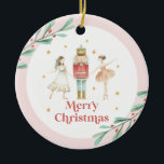 Nutcracker Winter Ballet jul Julgransprydnad Keramik<br><div class="desc">Nutcracker-balett vintertid snöflingor-julomornament.</div>