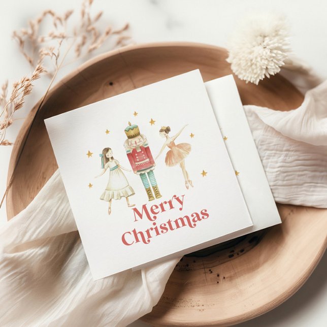 Nutcracker Winter Ballet Julnapkins Pappersservett (Skapare uppladdad)