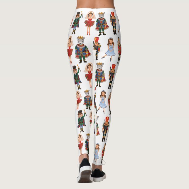 Nutcracker Winter Helgdag Ugly jul Leggings (Baksida)