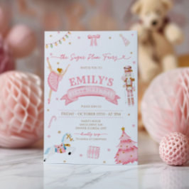 Nutcracker Winter Onederland 1:a födelsedagen Inbjudningar