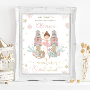Nutcracker Winter Onederland 1:a födelsedagen Poster