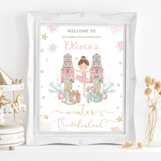 Nutcracker Winter Onederland 1:a födelsedagen Poster (Skapare uppladdad)