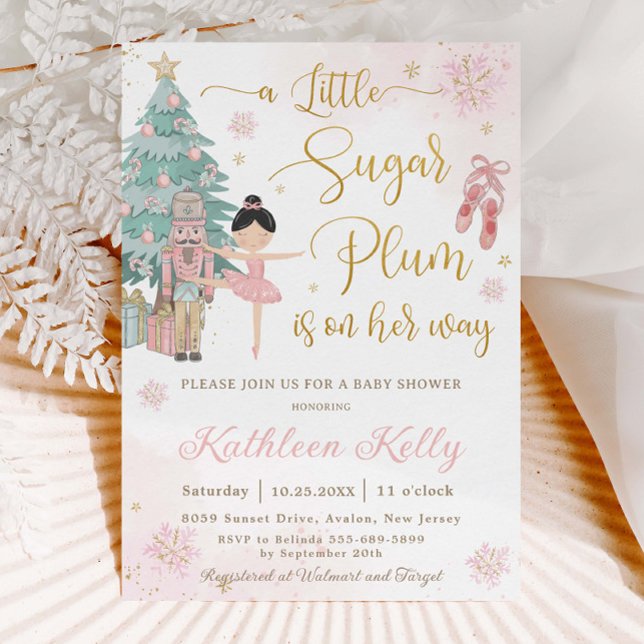 Nutcracker Winter Wonderland Girl Baby Shower Inbjudningar (Skapare uppladdad)