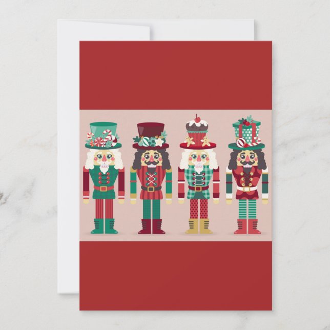 Nutcrackers-dekorationen Julkort (Framsida)