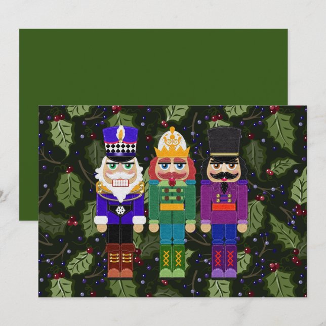 Nutcrackers Felt Stil God jul (Fram/baksida)