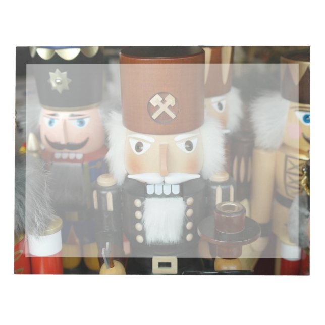 Nutcrackers-juldesign i Helgdag Julafton Anteckningsblock (Framsida)