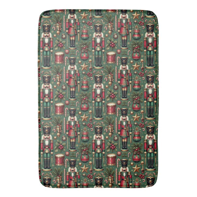 Nutcrackers Mönster Bath Mat Badrumsmatta (Framsidan (Vertikal))