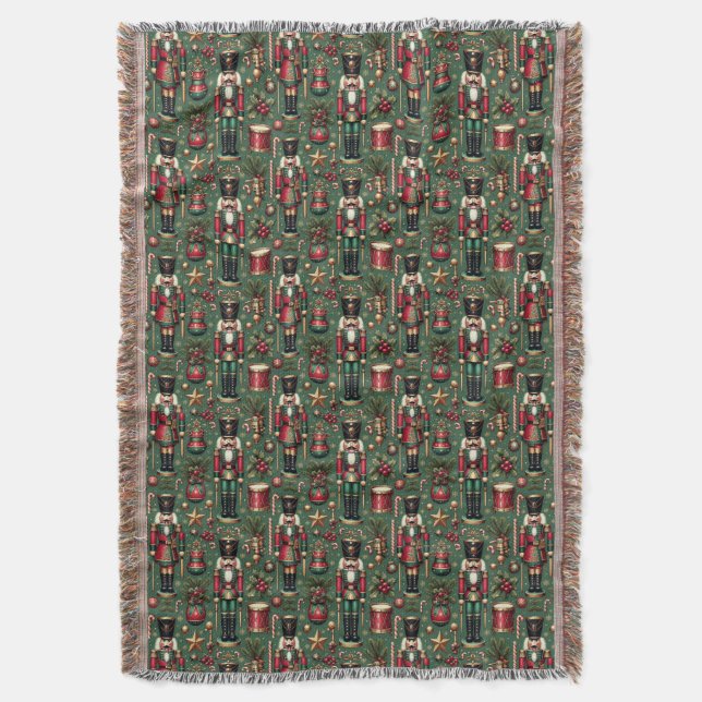 Nutcrackers Mönster Throw Blanket Filt (Framsidan Vertikal)