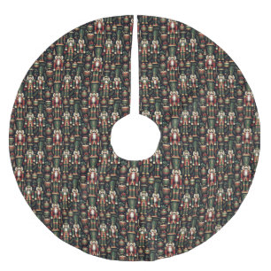 Nutcrackers Mönster Träd Skirt Julgransmatta Borstad Polyester