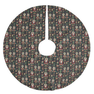 Nutcrackers Mönster Träd Skirt Julgransmatta Borstad Polyester