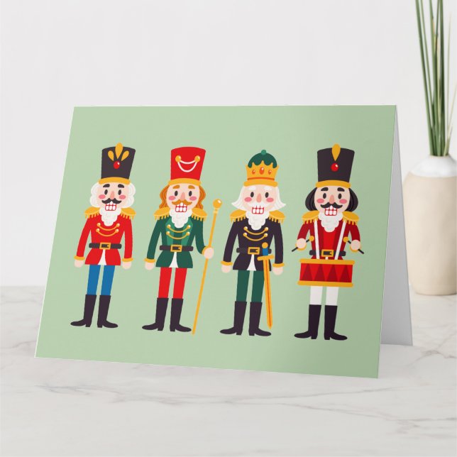 Nutcrackers Napkins Large Gift Bag Kort (Framsida)
