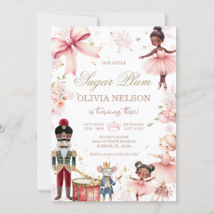 Nutcraker Sugar Plum Fairy Winter Birthday Inbjudningar