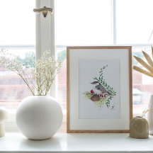 Nuthatch Bird Art-utskrift