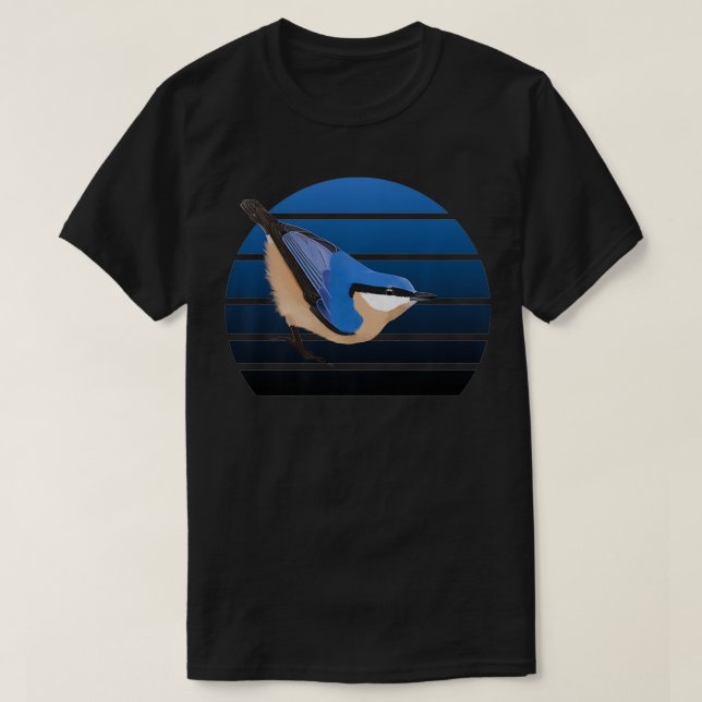 Nuthatch Bird Birdlover Birdwatcher Animal Biologi T Shirt (Design framsida)