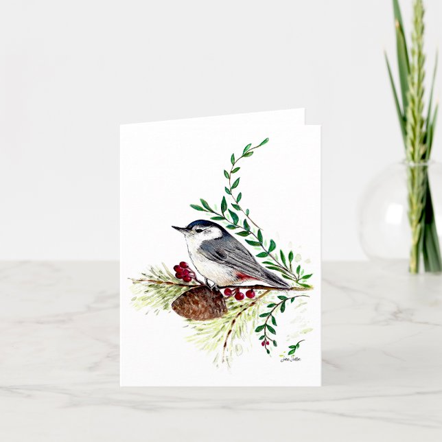 Nuthatch Bird Kort (Nuthatch Bird Card from Jenn's Emporium. )