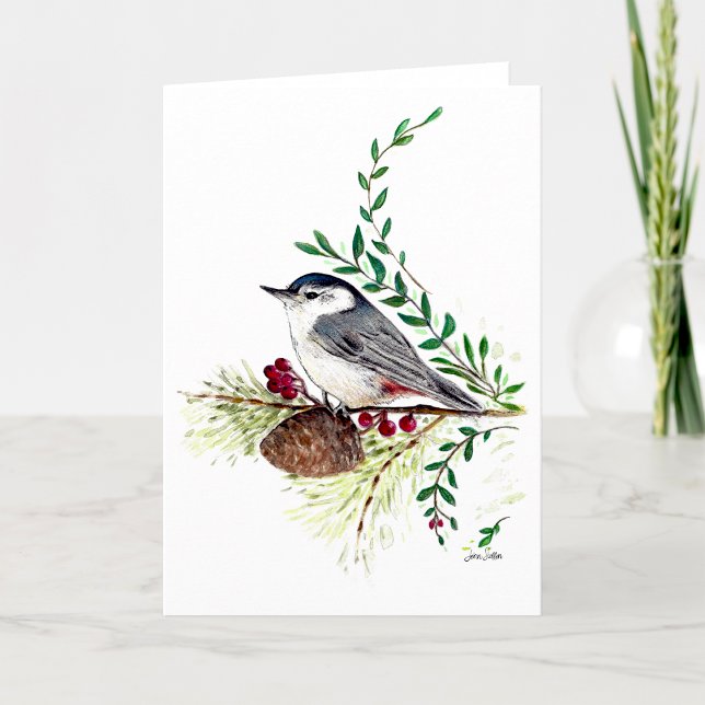 Nuthatch Bird Kort (Nuthatch Bird Card from Jenn's Emporium. )