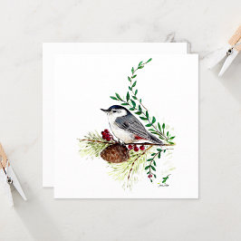 Nuthatch Bird Painting Kort