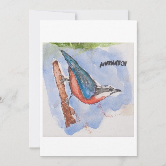 Nuthatch Greeting Card Inbjudningar (Framsida)