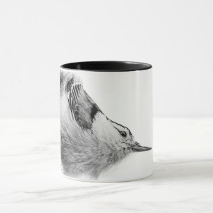 Nuthatch, vit fågel mugg
