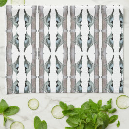 Nuthatches White Blue Kitchen Towels Kökshandduk