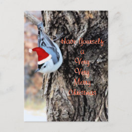 Nuthatchgod jul Vykort-skräddarsy Helg Vykort