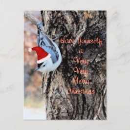 Nuthatchgod jul Vykort-skräddarsy Helg Vykort