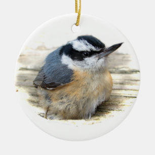 Nuthatchjulprydnad Julgransprydnad Keramik