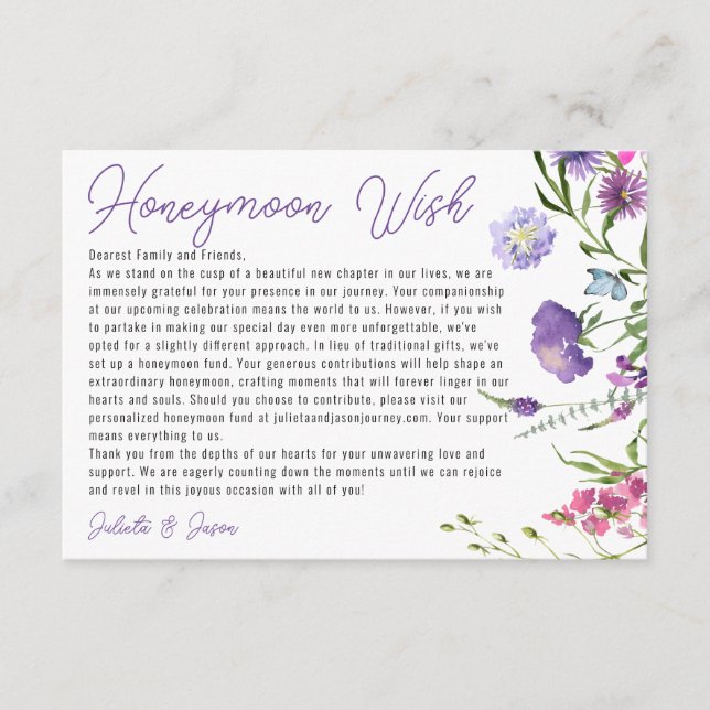 Nutida ängsvilda blommor Önskebrunn Tilläggskort (Framsida)