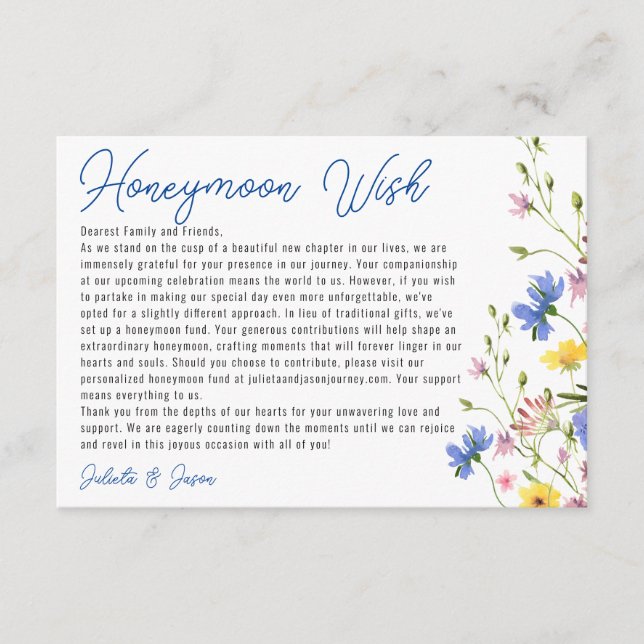 Nutida ängsvilda blommor Önskebrunn Tilläggskort (Framsida)