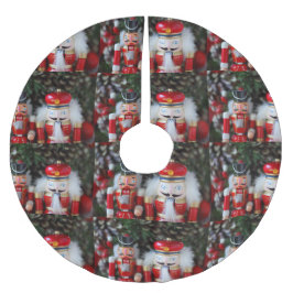 Nutkrackar med helgdag bakgrund julgransmatta borstad polyester